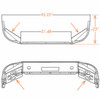 16 Inch Stainless Steel Wrap Around Bumper With Tow And Vent Holes For Peterbilt 384, 386 SBA 2006-2016