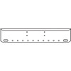22 Inch Chrome Texas Rolled End Bumper With 2 Oval And 10 - 2 Inch Round Light Holes For Western Star 4900