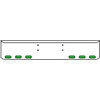 22 Inch Chrome Texas Rolled End Bumper Kit With Bolt Holes And 6 Oval Amber-Green Dual Revolution Lights For Western Star Constellation, Heritage