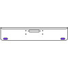 18 Inch Chrome Texas Rolled End Bumper Kit With Center Tow Hole And 2 Oval Amber-Purple Dual Revolution Lights For Western Star Constellation, Heritage