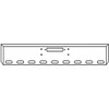 18 Inch Chrome Texas Boxed End Bumper With Tow, 9 Oval Light Holes For Western Star 4900Fa, 4900Sf, 4964
