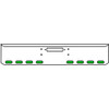 18 Inch Chrome Texas Rolled End Bumper Kit With Center Tow Hole And 8 Oval Amber-Green Dual Revolution Lights With Visors For Western Star Constellation, Heritage