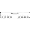 20 Inch Chrome Texas Rolled End Bumper With Tow, 8 Oval Light Holes For Western Star 4900