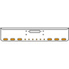 22 Inch Chrome Texas Rolled End Bumper Kit With Center Tow Hole And 6 Oval-6 Round 2 Inch Amber Mirage Lights With Visors For Western Star Constellation, Heritage