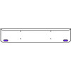 18 Inch Chrome Texas Rolled End Bumper Kit With Bolt Holes And 2 Oval Amber-Purple Dual Revolution Lights With Visors For Western Star 4900Sf 2008 - Current