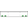18 Inch Chrome Texas Rolled End Bumper Kit With Bolt Holes And 4 Oval Amber-Green Dual Revolution Lights For Western Star 4900Sf 2008 - Current