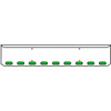 18 Inch Chrome Texas Rolled End Bumper Kit With Bolt Holes And 9 Oval Amber-Green Dual Revolution Lights For Western Star 4900Sf 2008 - Current