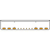 18 Inch Chrome Texas Rolled End Bumper Kit With Bolt Holes And 6 Oval-6 Round 2 Inch Amber-Clear Mirage Lights For Western Star 4900Sf 2008 - Current
