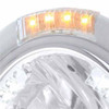 SS Bullet Half Moon Headlight W/ H4 Bulb, 34 Diode Amber Position Light, 4 Diode Amber/Clear LED Turn Signal