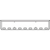 18 Inch Chrome Texas Mitered End Bumper With 9 Oval Light Holes For Western Star 4900 SFA