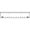 20 Inch Chrome Texas Rolled End Bumper Kit With Bolt Holes And 2 Oval-10 Round 2 Inch Amber-Purple Dual Revolution Lights For Western Star 4900Sf 2008 - Current