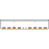 22 Inch Chrome Texas Rolled End Bumper Kit With Bolt Holes And 8 Oval-2 Round 2 Inch Amber-Clear Mirage Lights For Western Star 4900Sf 2008 - Current