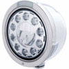 SS Bullet Half Moon 11 High Power LED Headlight W/ 4 Amber/Clear LED Dual Function Signal Light