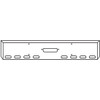 18 Inch Chrome Texas Mitered End Bumper With Tow, 8 Oval Light Holes For Western Star 4900SFA