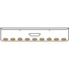 18 Inch Chrome Texas Rolled End Bumper Kit With Center Tow Hole And 9 Oval 24 Diode Amber Pearl Lights For Western Star 4900Sf 2008 - Current