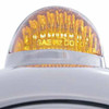 Chrome Guide 682-C Headlight W/ H6014 Halogen Sealed Beam Bulb, 5 Amber LED Dual Function Top Mount Light