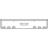 18 Inch Chrome Texas Mitered End Bumper With Tow, 6 Oval Light Holes For Western Star 4900SFA