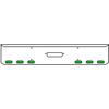 20 Inch Chrome Texas Rolled End Bumper Kit With Center Tow Hole And 6 Oval Amber-Green Dual Revolution Lights With Visors For Western Star 4900Sf 2008 - Current