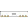 20 Inch Chrome Texas Rolled End Bumper Kit With Center Tow Hole And 6 Oval Amber-Clear Chrome Lights For Western Star 4900Sf 2008 - Current