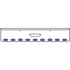 20 Inch Chrome Texas Rolled End Bumper Kit With Center Tow Hole And 9 Oval Amber-Purple Dual Revolution Lights For Western Star 4900Sf 2008 - Current