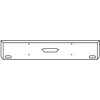 18 Inch Chrome Boxed American Eagle Bumper With Tow, 2 Oval Light Holes For Western Star 4900Sf