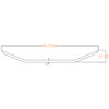 16 Inch Chrome 10 Gauge Tapered Break Back Bumper With Bolt Holes Only For Western Star 4900Sa SBA