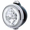 Black Guide 682-C Halogen Headlight W/ 34 White LED Position Light, White/Clear Dual Function Signal Light