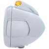 Stainless Guide 682-C Headlight W/ H4 Halogen Bulb, 5 Amber LED Dual Function Signal Light
