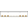 22 Inch Chrome Texas Rolled End Bumper Kit With Bolt Holes And 6 Oval-6 Round 2 Inch Amber-Clear Mirage Lights For Western Star 4700Sf 2013 - Current