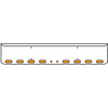22 Inch Chrome Texas Rolled End Bumper Kit With Bolt Holes And 8 Oval-2 Round 2 Inch Amber-Clear Mirage Lights For Western Star 4700Sf 2013 - Current
