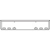 18 Inch Chrome Boxed American Eagle Bumper With 6 Oval Light Holes For Western Star 4700Sf