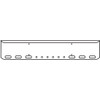 22 Inch Chrome Rolled American Eagle Bumper With 6 Oval And 6 - 2 Inch Round Light Holes