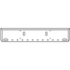 18 Inch Chrome Texas Mitered End Bumper With Tow, 2 Oval And 10 - 2 Inch Round Light Holes