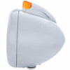 Stainless Guide 682-C Headlight W/ H6014 Sealed Beam Bulb, Original Style 5 Diode Amber LED Turn Signal Light