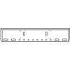 22 Inch Chrome Texas Boxed End Bumper With Tow, 4 Oval And 8 - 2 Inch Light Holes For Western Star 4700Sf