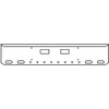 20 Inch Chrome Texas Rolled End Bumper With Step, 4 Oval And 8 - 2 Inch Round Light Holes For Western Star 4700Sf