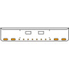 20 Inch Chrome Texas Rolled End Bumper Kit With Step Holes And 4 Oval-8 Rnd 2 Inch Amber Mirage Lights With Visors For Western Star 4700 Sf 2013 - Current
