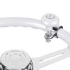 Steering Wheel Spinner With Chrome Die-Cast Clamp - Pearl White