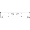 20 Inch Chrome Texas Boxed End Bumper With Step, 2 Oval Light Holes For Western Star 4700Sf