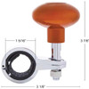 Steering Wheel Spinner With Chrome Die-Cast Clamp - Cadmium Orange