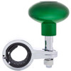 Steering Wheel Spinner With Chrome Die-Cast Clamp - Emerald Green