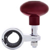 Steering Wheel Spinner With Chrome Die-Cast Clamp - Candy Red