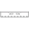 18 Inch Chrome Texas Boxed End Bumper With Tow, Step, 9 Oval Light Holes For Western Star 4700Sf