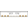 20 Inch Chrome Texas Rolled End Bumper Kit With Step And Tow Holes And 6 Oval-6 Rnd 2 Inch Amber Mirage Lights For Western Star 4700 Sf 2013 - Current