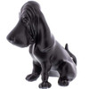 Matte Black Basset Hound Hood Ornament