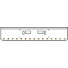 20 Inch Chrome Texas Rolled End Bumper Kit With Step And Tow Holes And 15 Rnd 2 Inch Amber-Clear Mirage Lights With Visors For Western Star 4700 Sf 2013 - Current