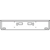 22 Inch Chrome Boxed American Eagle Bumper With Tow, Step, 2 Oval Light Holes For Western Star 4700Sf