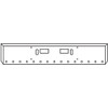 20 Inch Chrome Texas Boxed End Bumper With Tow, Step And 15 - 2 Inch Light Holes For Western Star 4700Sf