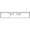20 Inch Chrome Texas Boxed End Bumper With Tow, Step Holes For Western Star 4700Sf