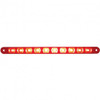 9 Inch , Turn, Tail 10 LED Light Bar - Red LED/ Red Lens